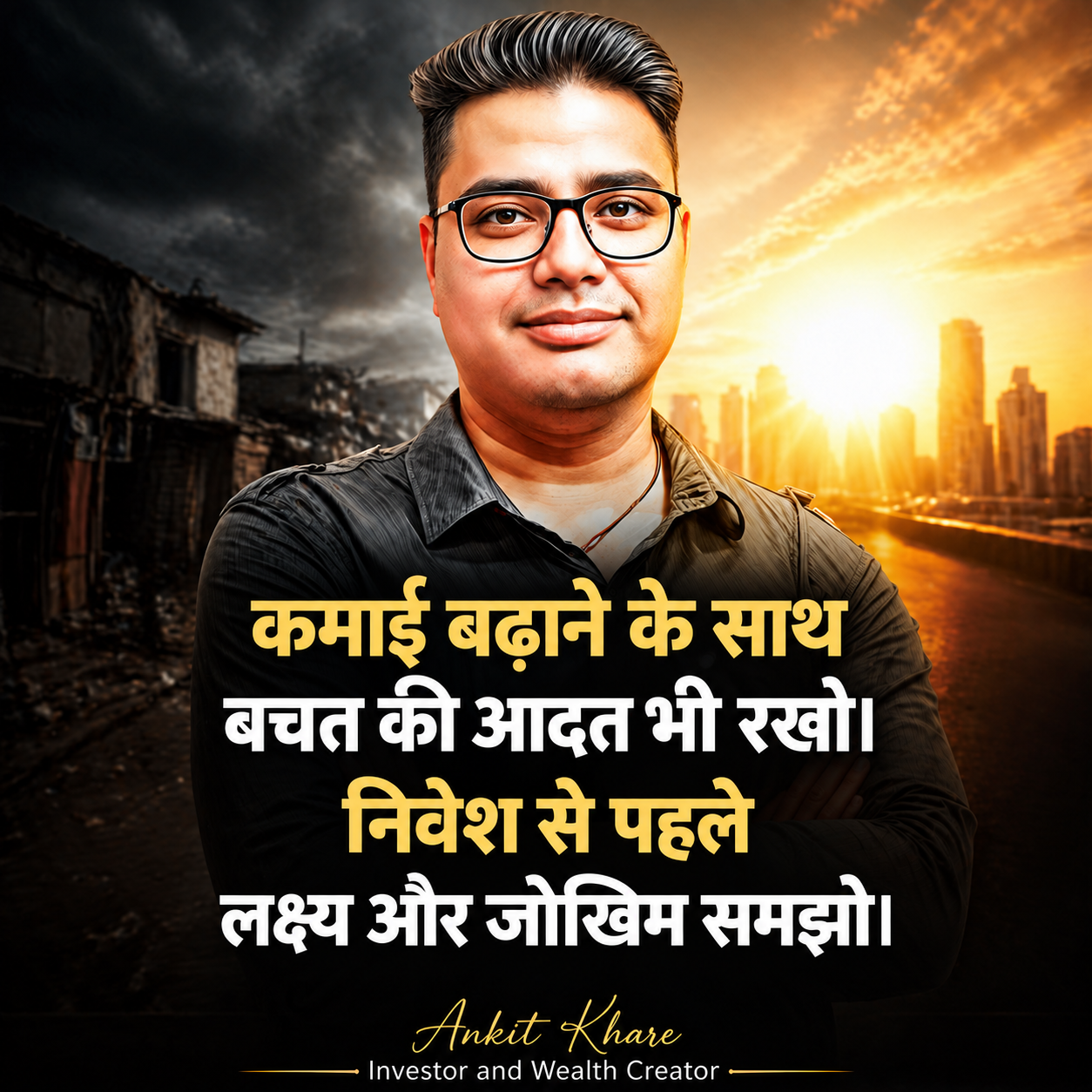 कमाई के साथ बचत की आदत बनाए रखने और निवेश से पहले लक्ष्य व जोखिम समझने का संदेश।